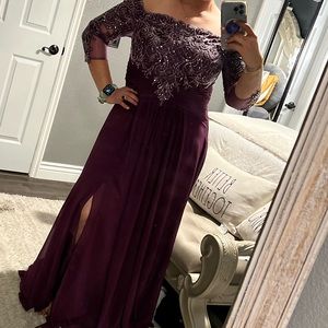 A-Line Off-shoulder gown